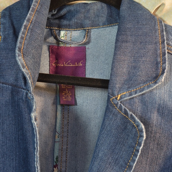 Gloria Vanderbilt Embroidered Jacket Jeans SZ 14 - Picture 4 of 12